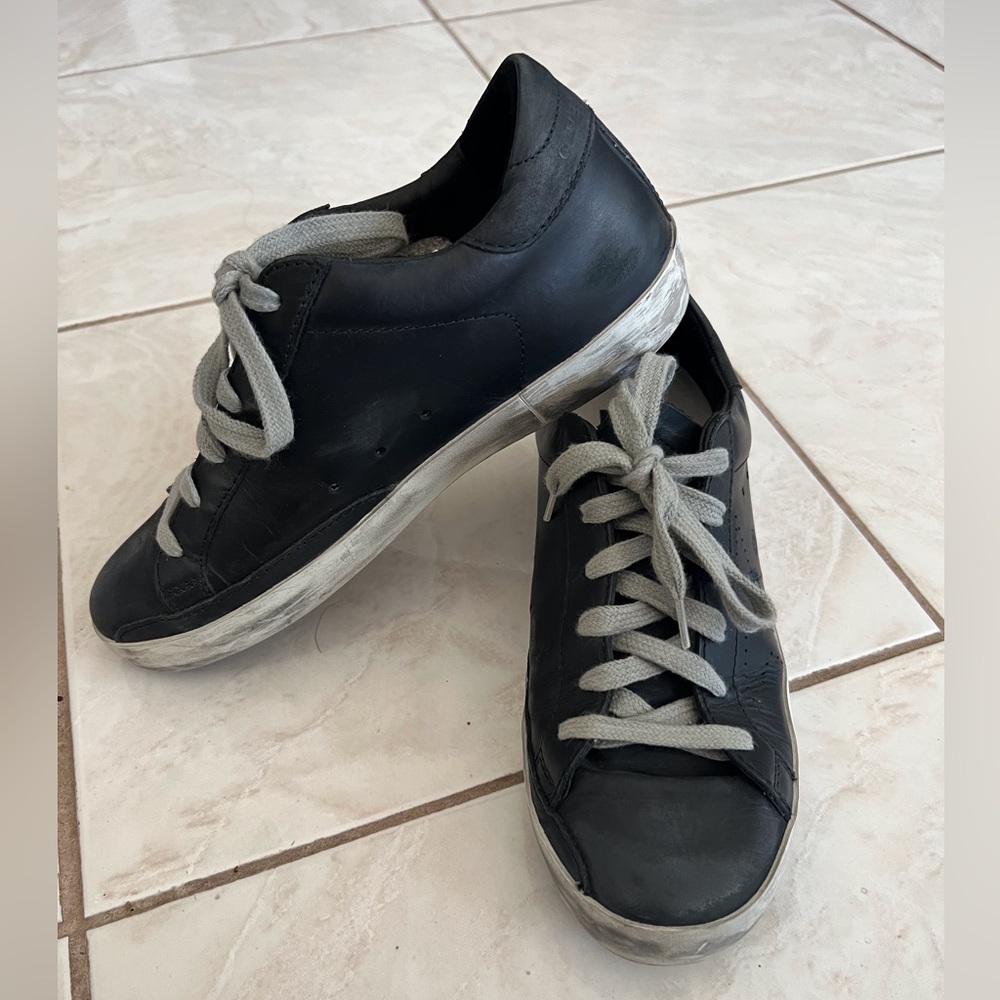 Golden Goose Black Perforated Superstars, size 35/5 star ⭐️ - Picture 4 of 12